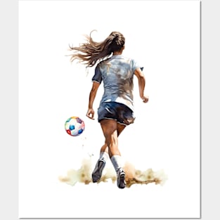 Girl Soccer Player Posters and Art